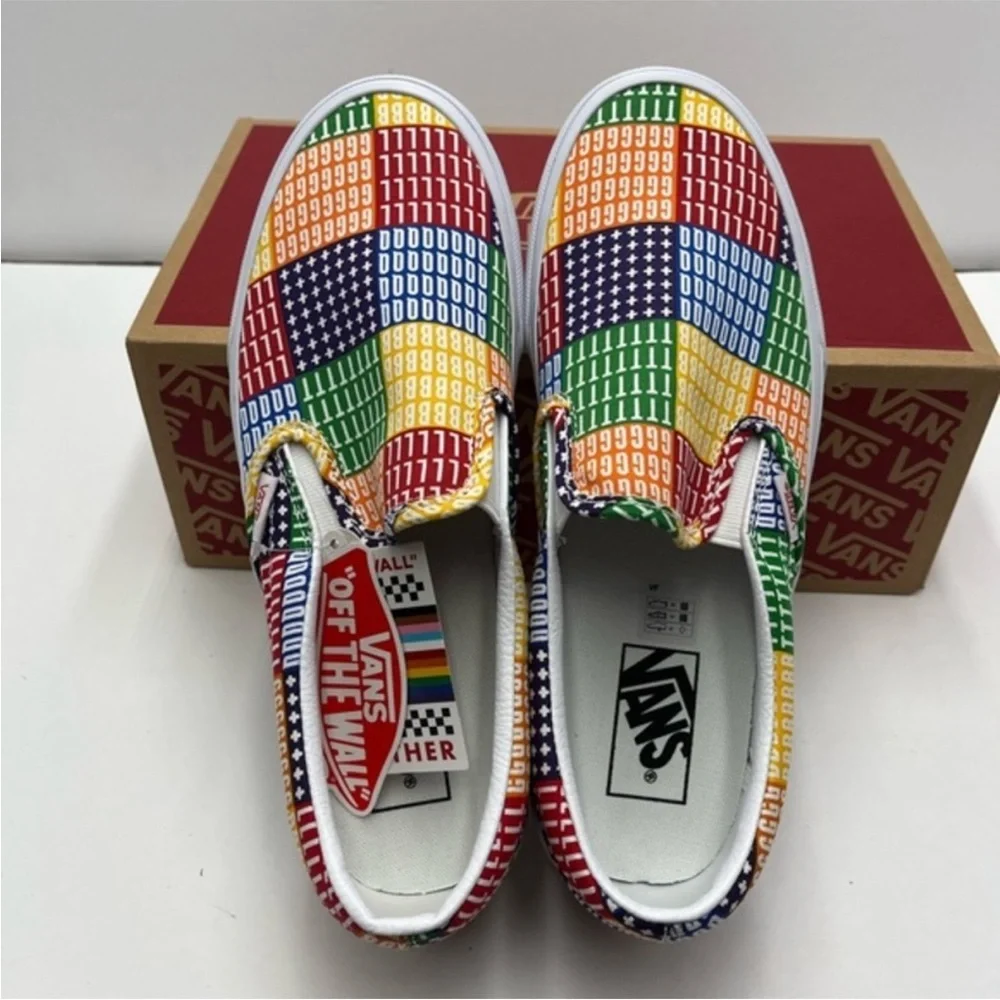 Vans WMNS Multicolor Classic Slip-On (Pride) Multi/True White Sneakers
